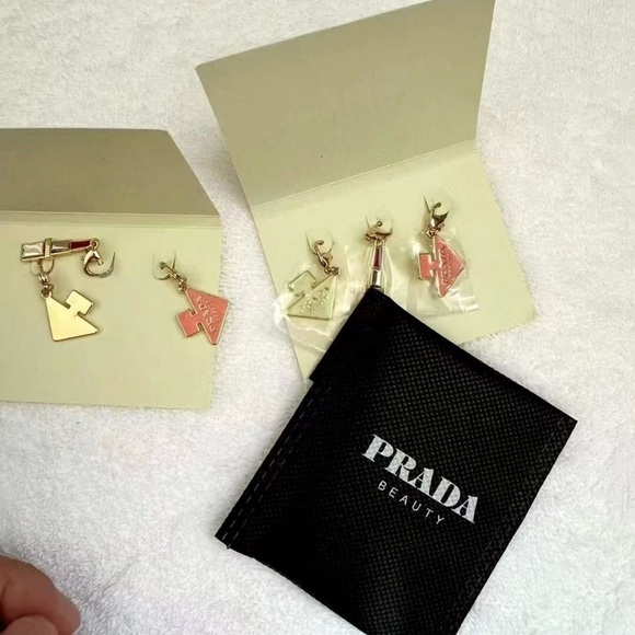 Prada Jewelry - Prada Gold and Pink 3pc. Charm Set